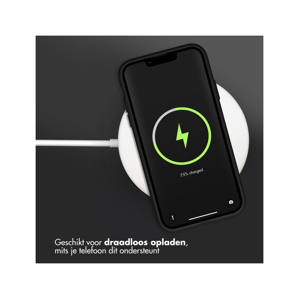 Accezz Liquid Silicone Backcover Apple iPhone Xr - Zwart