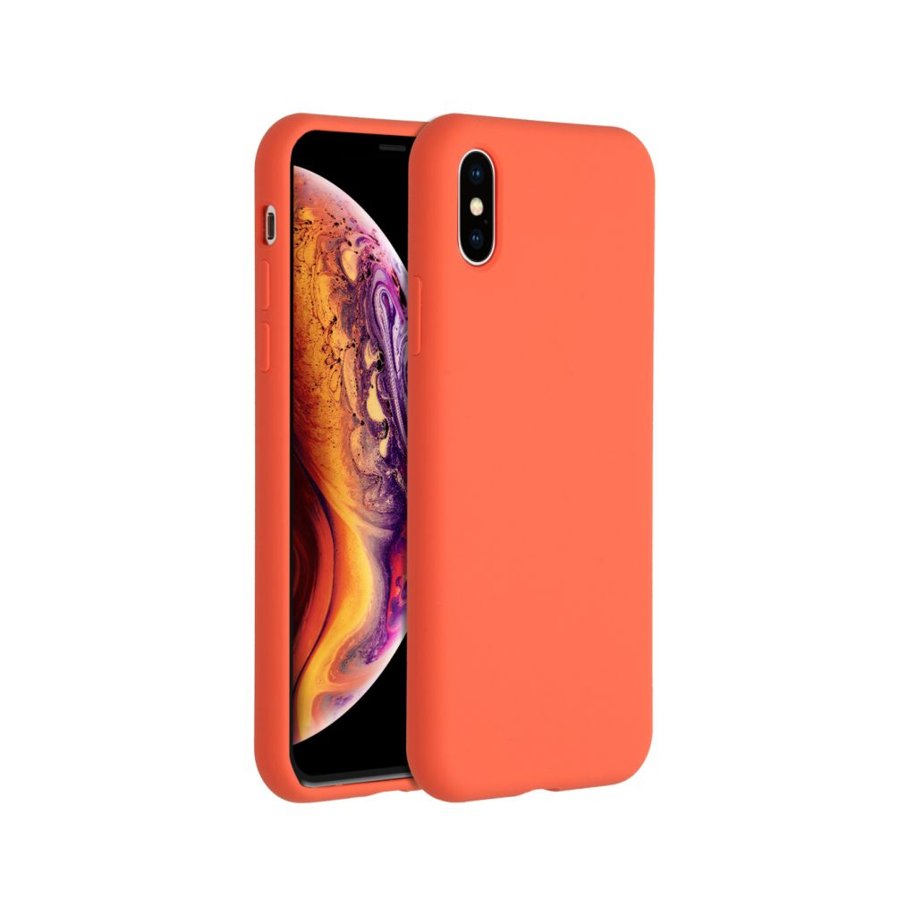 Accezz Liquid Silicone Backcover Apple iPhone Xs / X - Nectarine