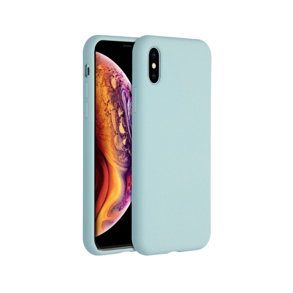 Accezz Liquid Silicone Backcover Apple iPhone Xs / X - Sky Blue