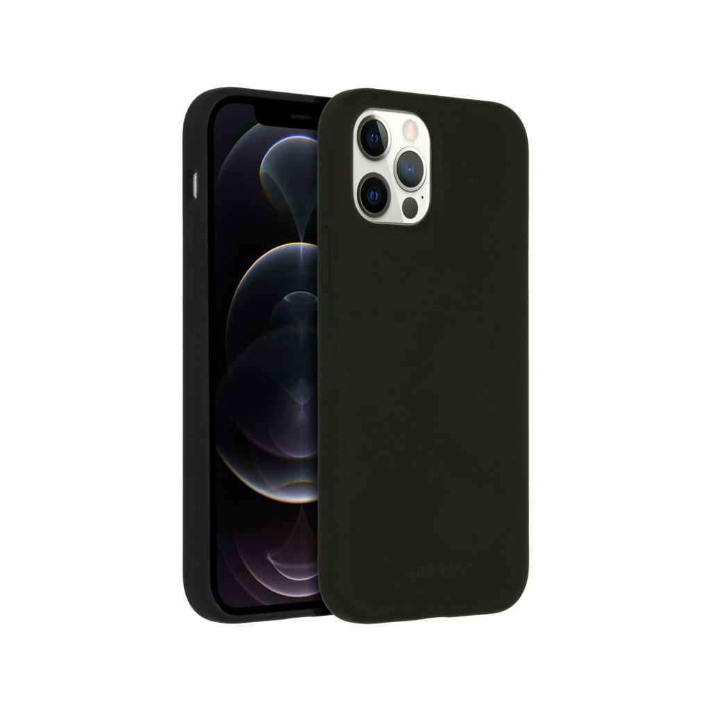 Accezz Liquid Silicone Backcover met MagSafe Apple iPhone 12 (Pro) - Zwart