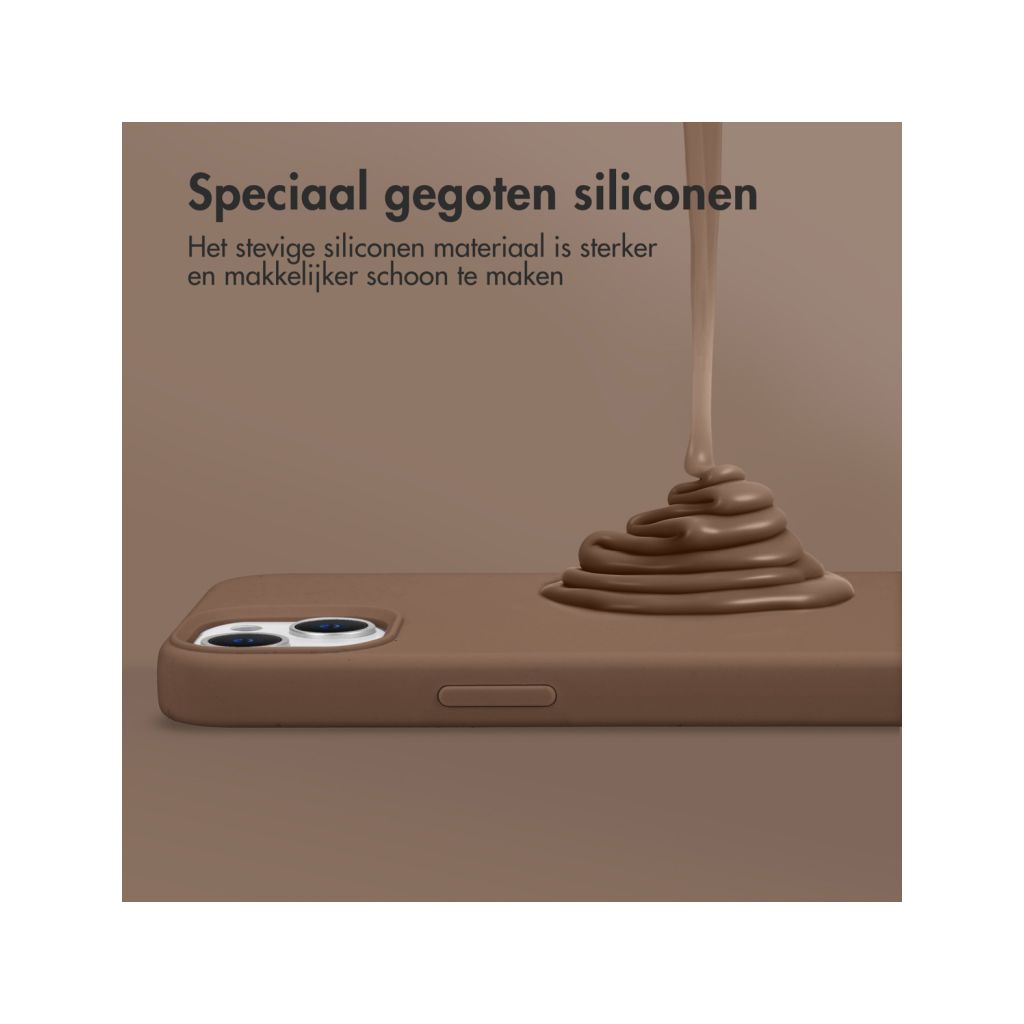 Accezz Liquid Silicone Backcover met MagSafe Apple iPhone 13 Pro Max - Light Brown