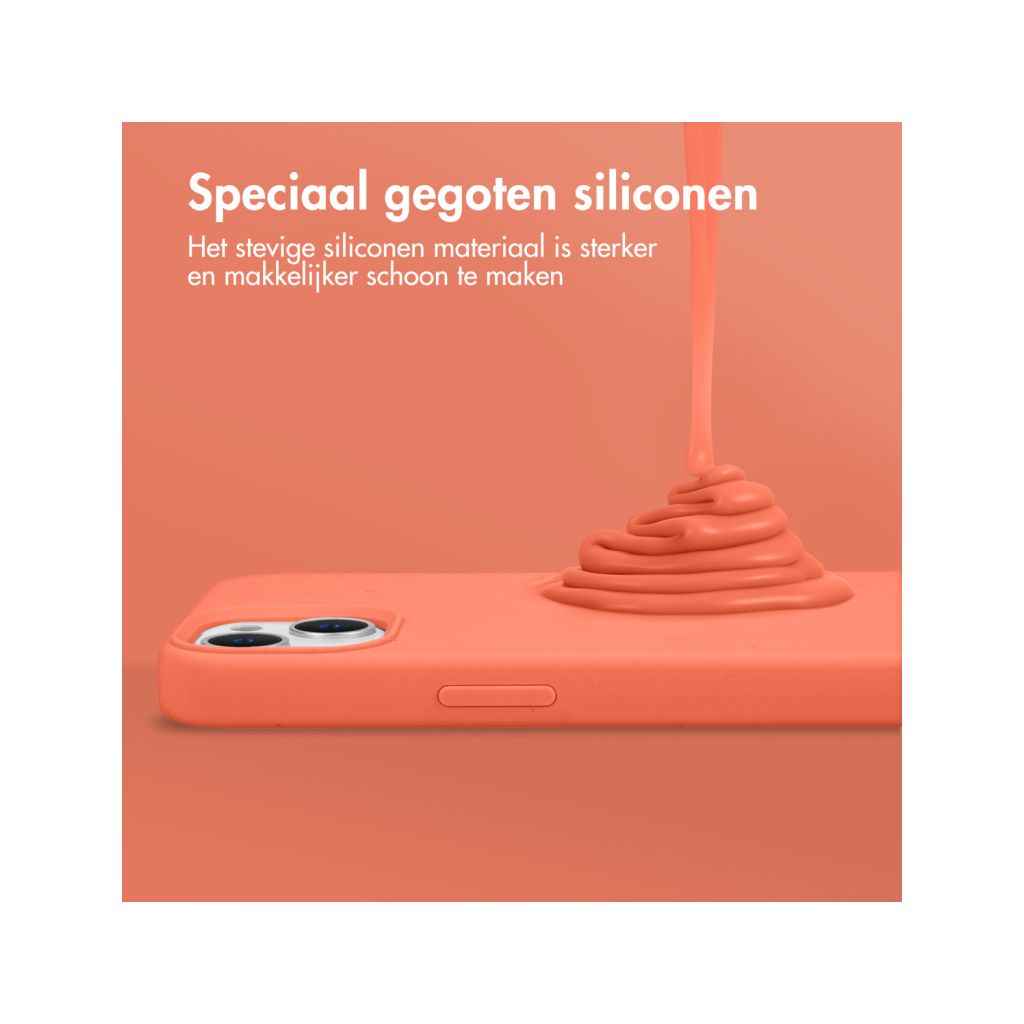 Accezz Liquid Silicone Backcover met MagSafe Apple iPhone 14 Pro - Nectarine