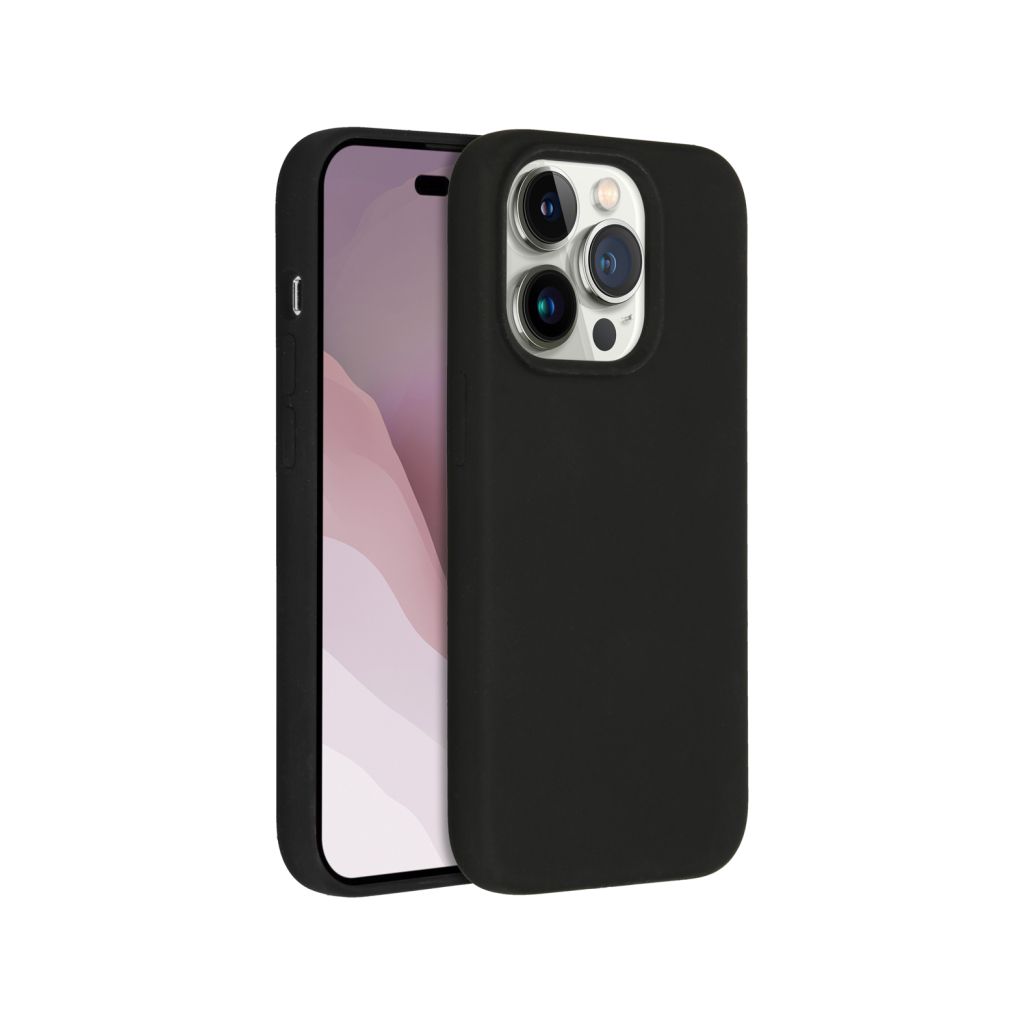Accezz Liquid Silicone Backcover met MagSafe Apple iPhone 14 Pro - Zwart