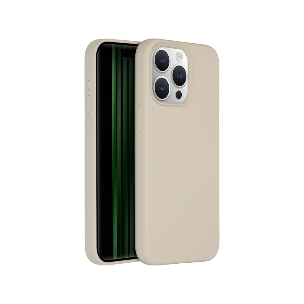 Accezz Liquid Silicone Backcover met MagSafe Apple iPhone 15 Pro Max - Stone
