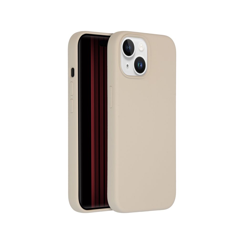 Accezz Liquid Silicone Backcover met MagSafe Apple iPhone 15 - Stone