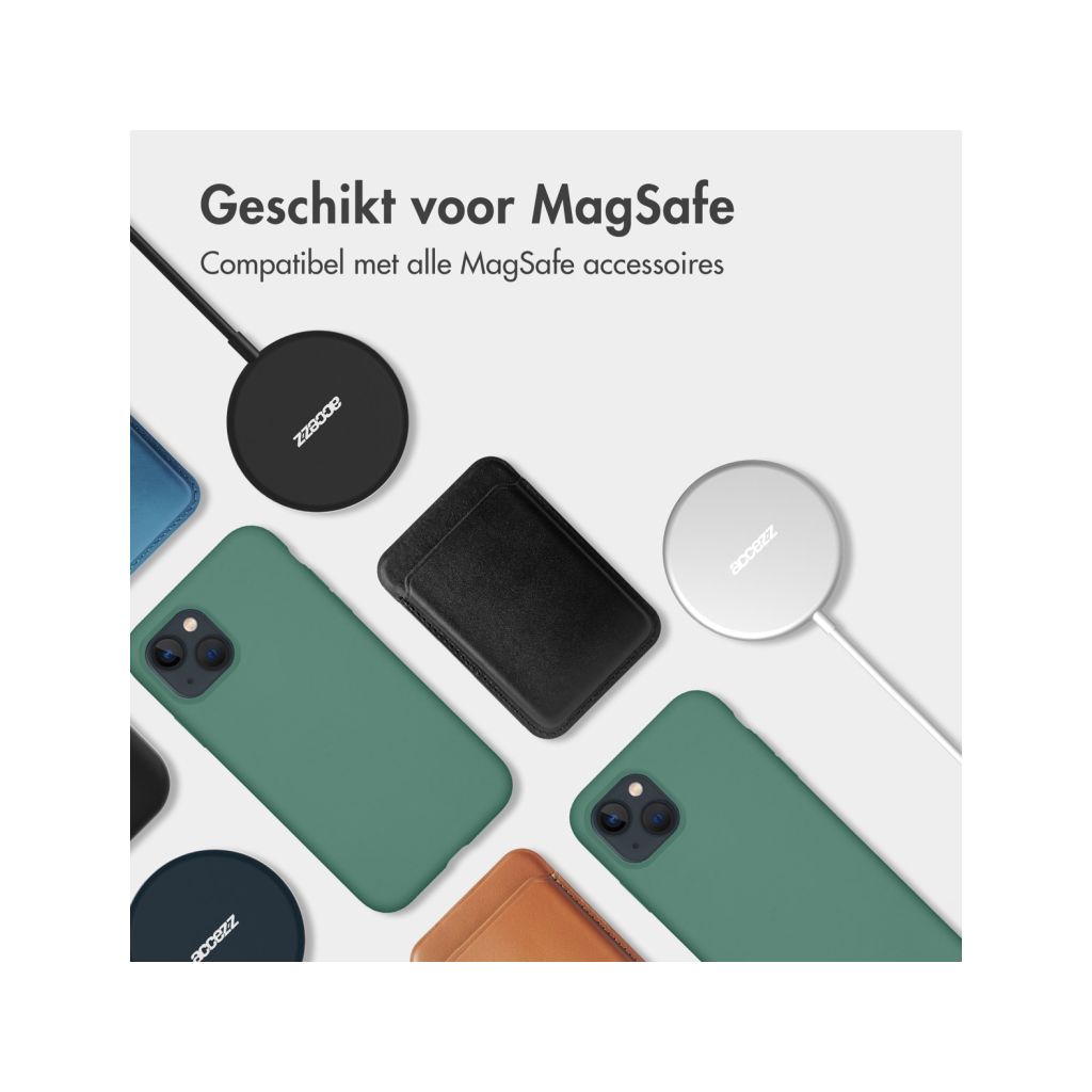 Accezz Liquid Silicone Backcover met MagSafe Apple iPhone 16 Pro Max - Donkergroen