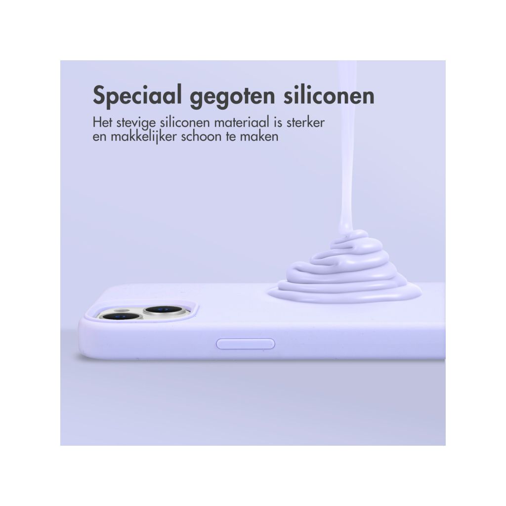 Accezz Liquid Silicone Backcover met MagSafe Apple iPhone 16e - Paars