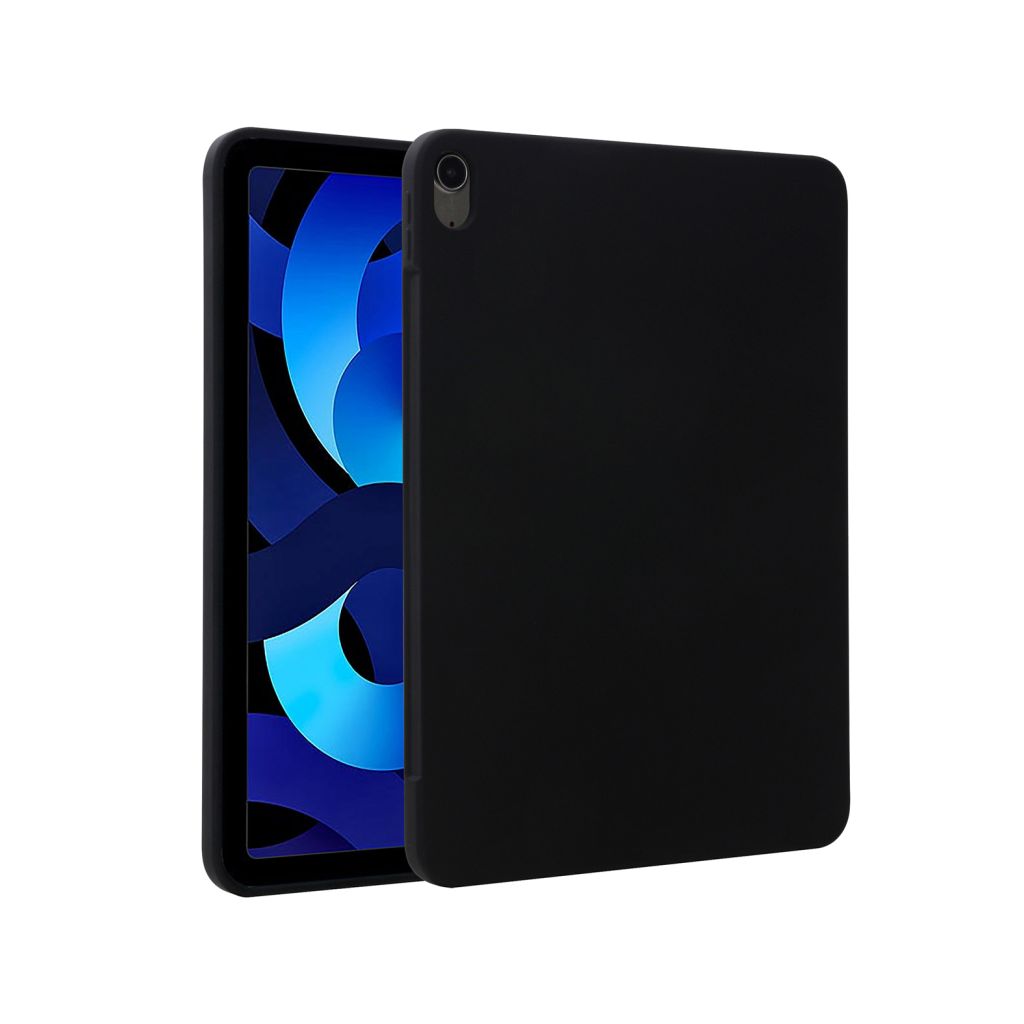 Accezz Liquid Silicone Backcover met penhouder Apple iPad Air 11 inch (2025) M3 / (2024) M2 / Air 5 (2022) / Air 4 (2020) - Zwart
