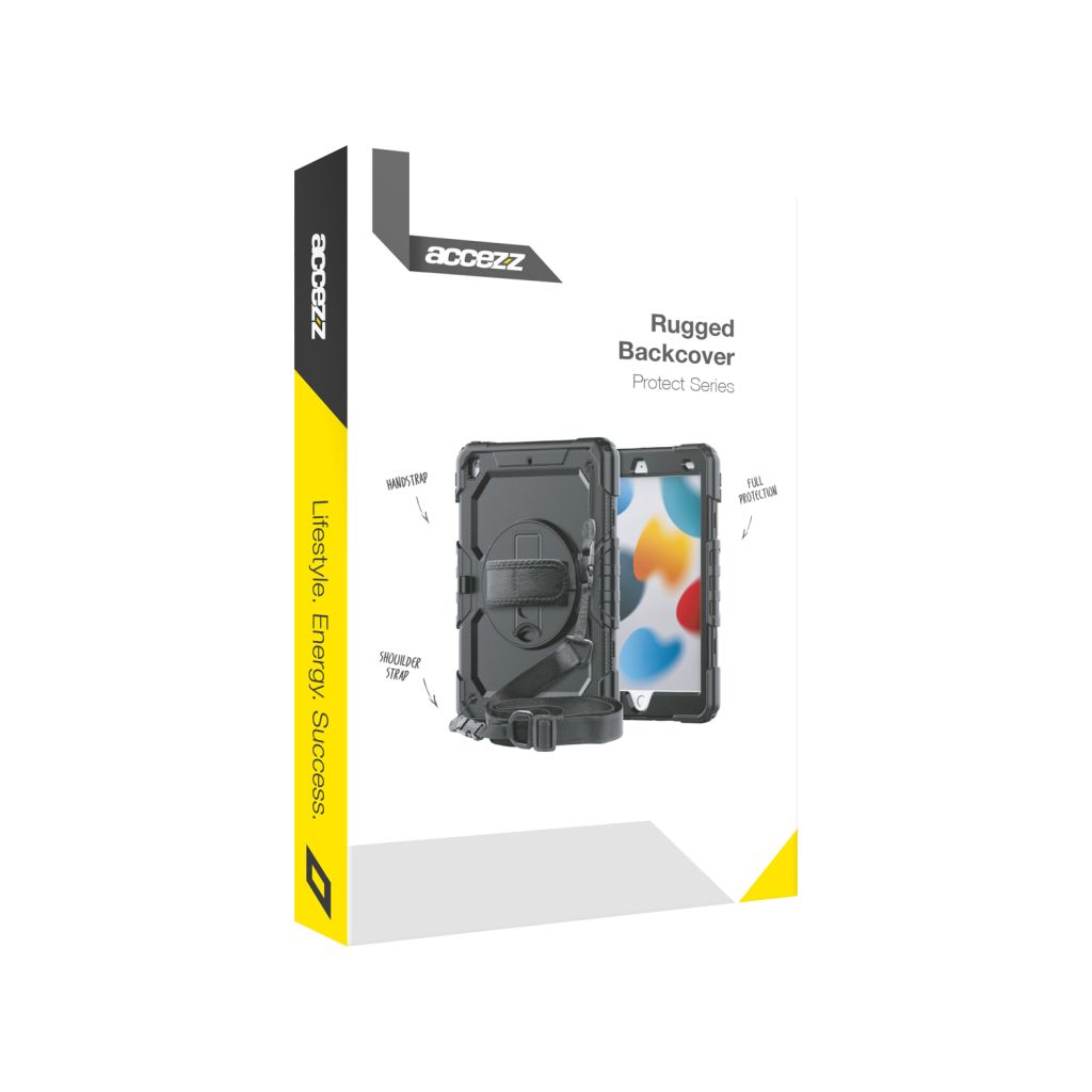 Accezz Rugged Backcover met schouderstrap Apple iPad Air 13 inch (2025) M3 / (2024) M2 - Zwart