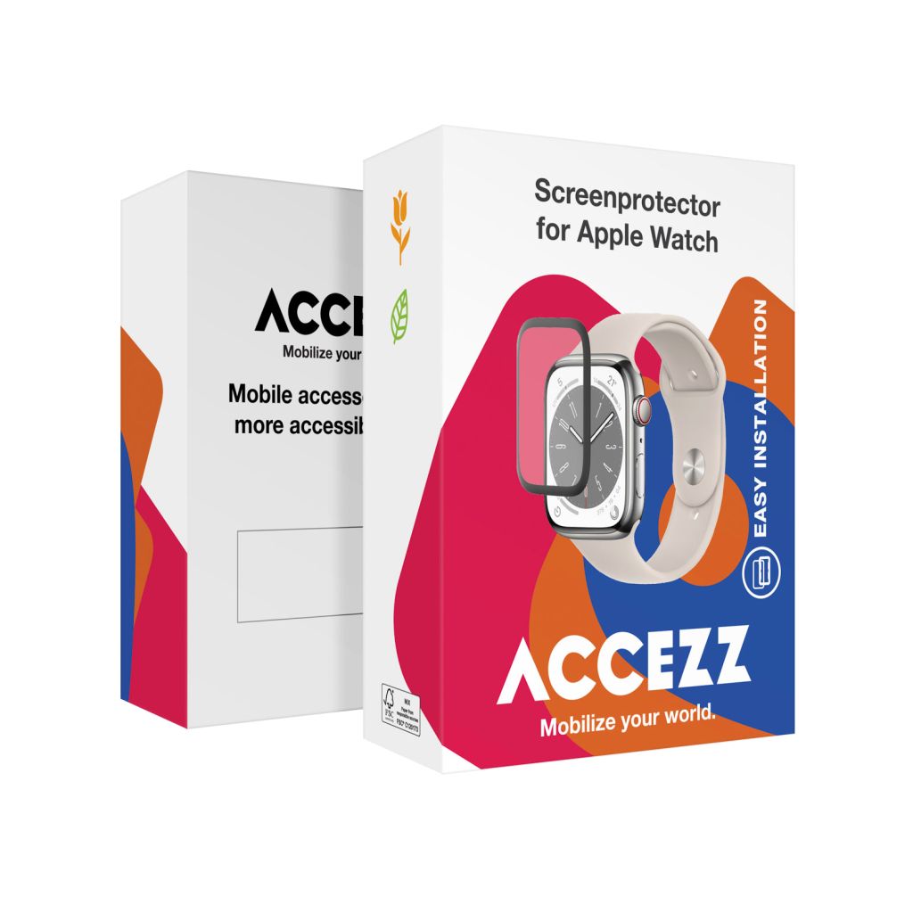 Accezz Screenprotector met applicator Apple Watch Series 7-9 - 41 mm