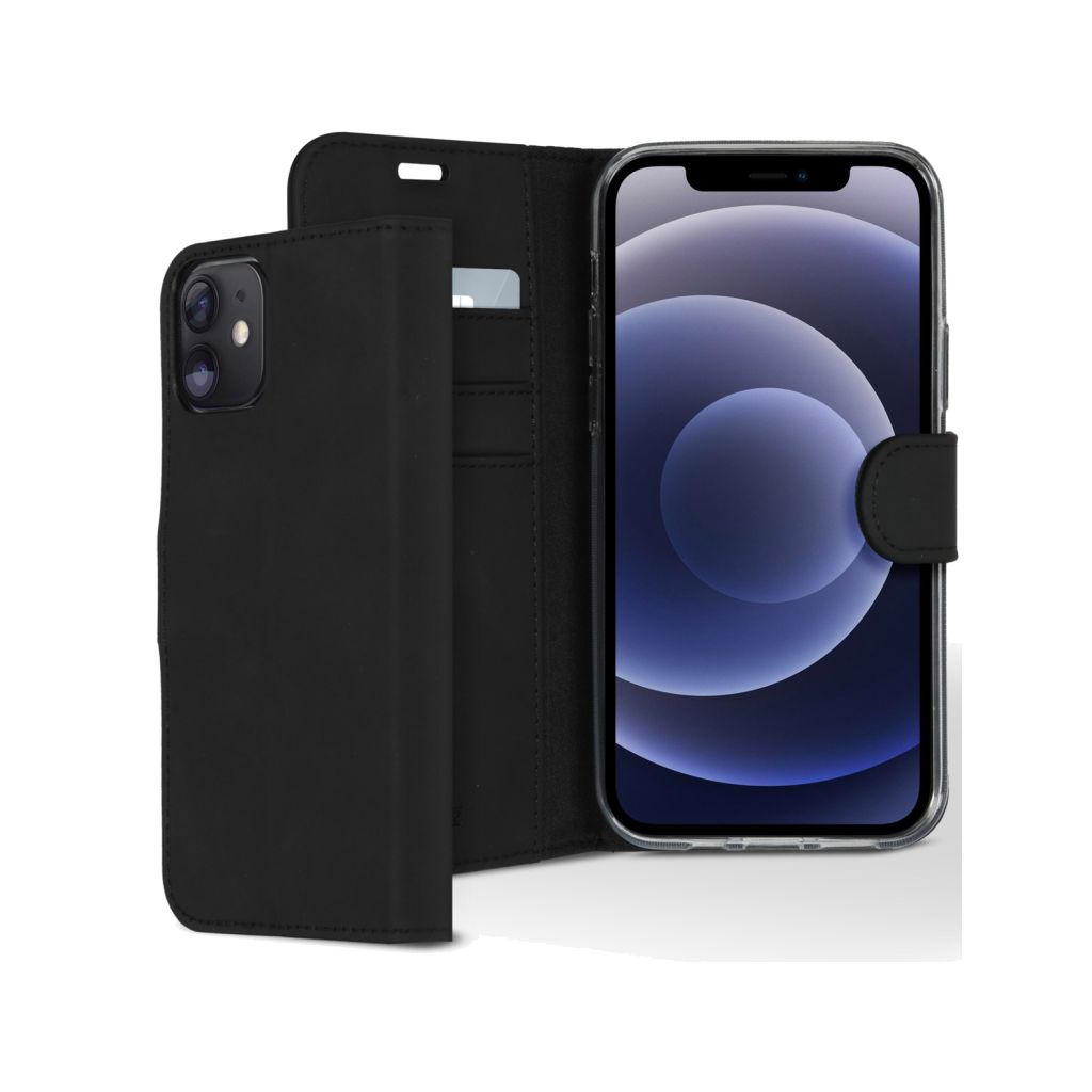 Accezz Wallet Softcase Bookcase Apple iPhone 12 (Pro) - Zwart