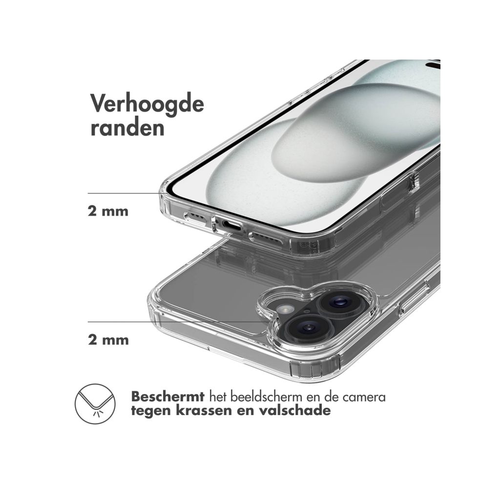 Accezz Xtreme Impact Backcover Apple iPhone 16 Plus - Transparant