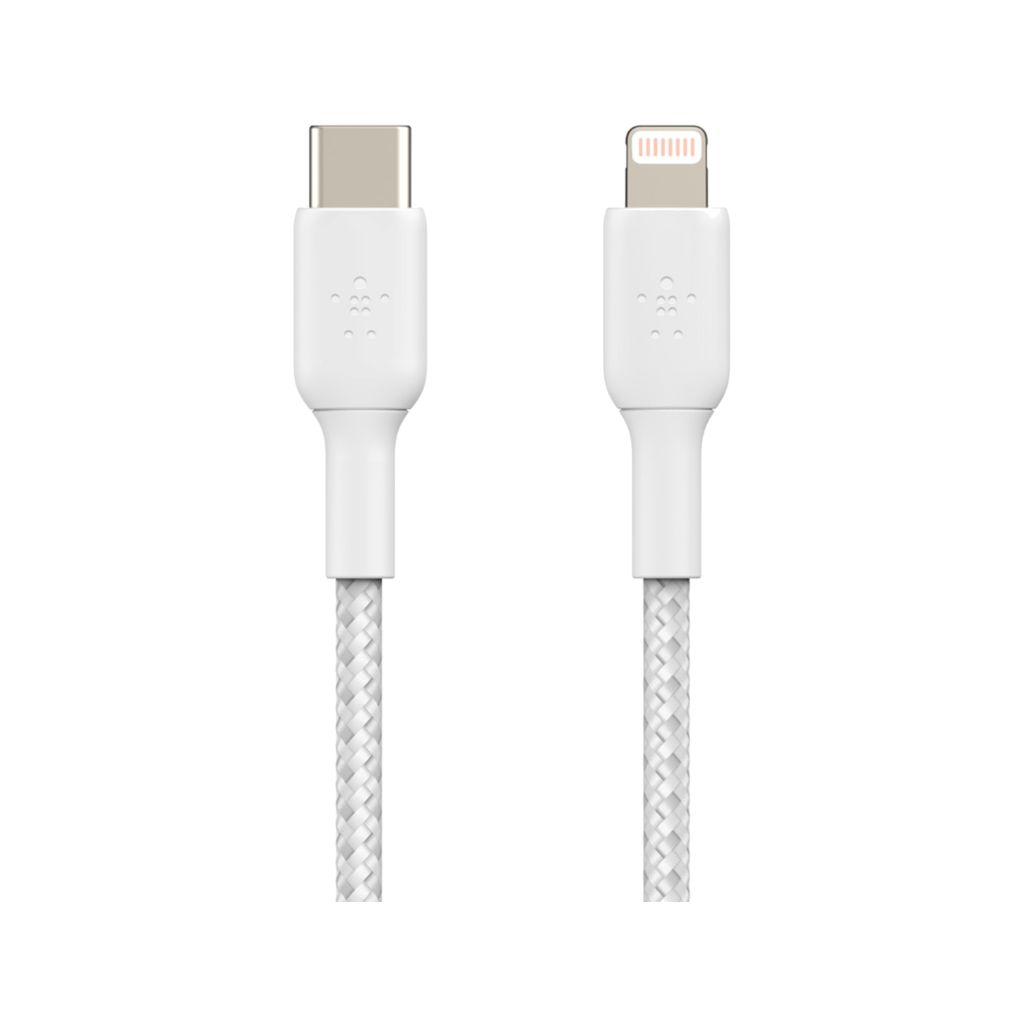 Belkin Boost↑Charge™ Braided Lightning naar USB-C kabel - 2 meter - Wit