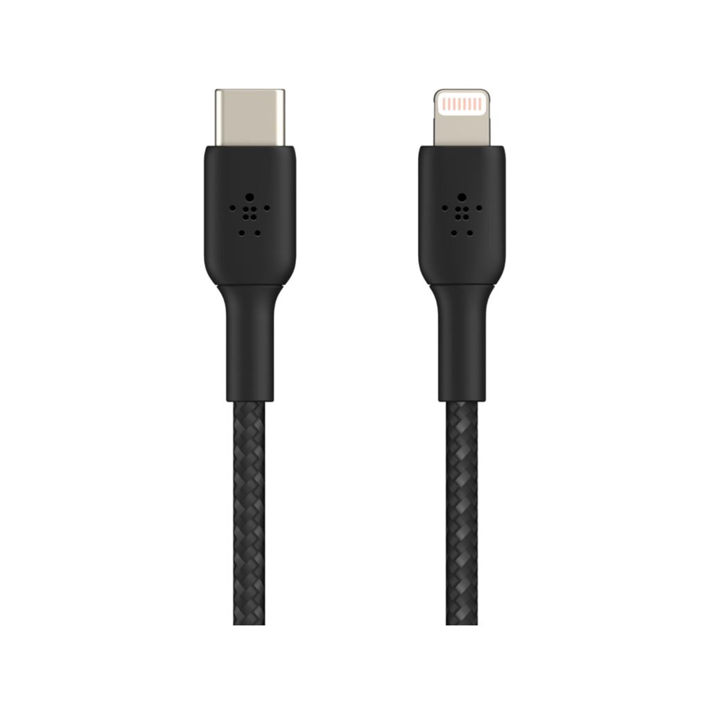 Belkin Boost↑Charge™ Braided Lightning naar USB-C kabel - 2 meter - Zwart