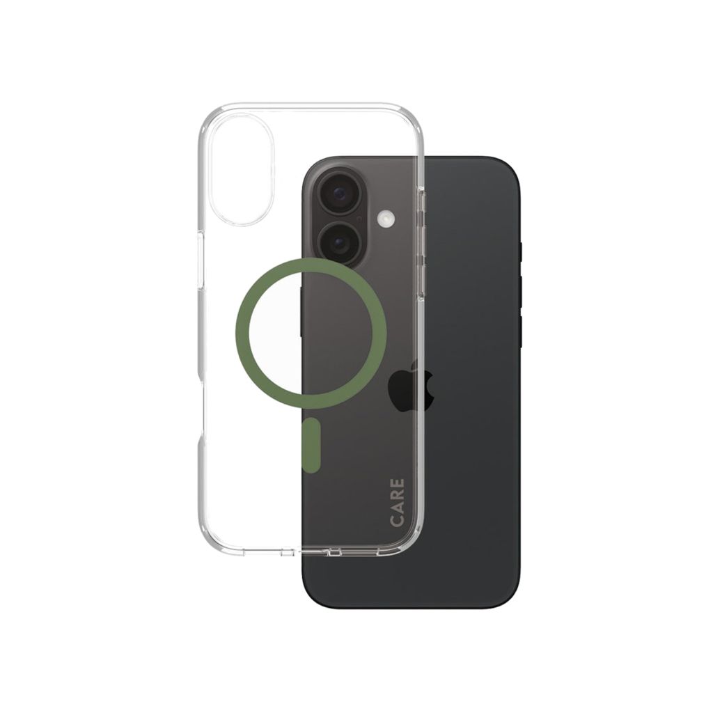CARE by PanzerGlass Urban Combat Case MagSafe Apple iPhone 16 Plus - Transparant / Groen