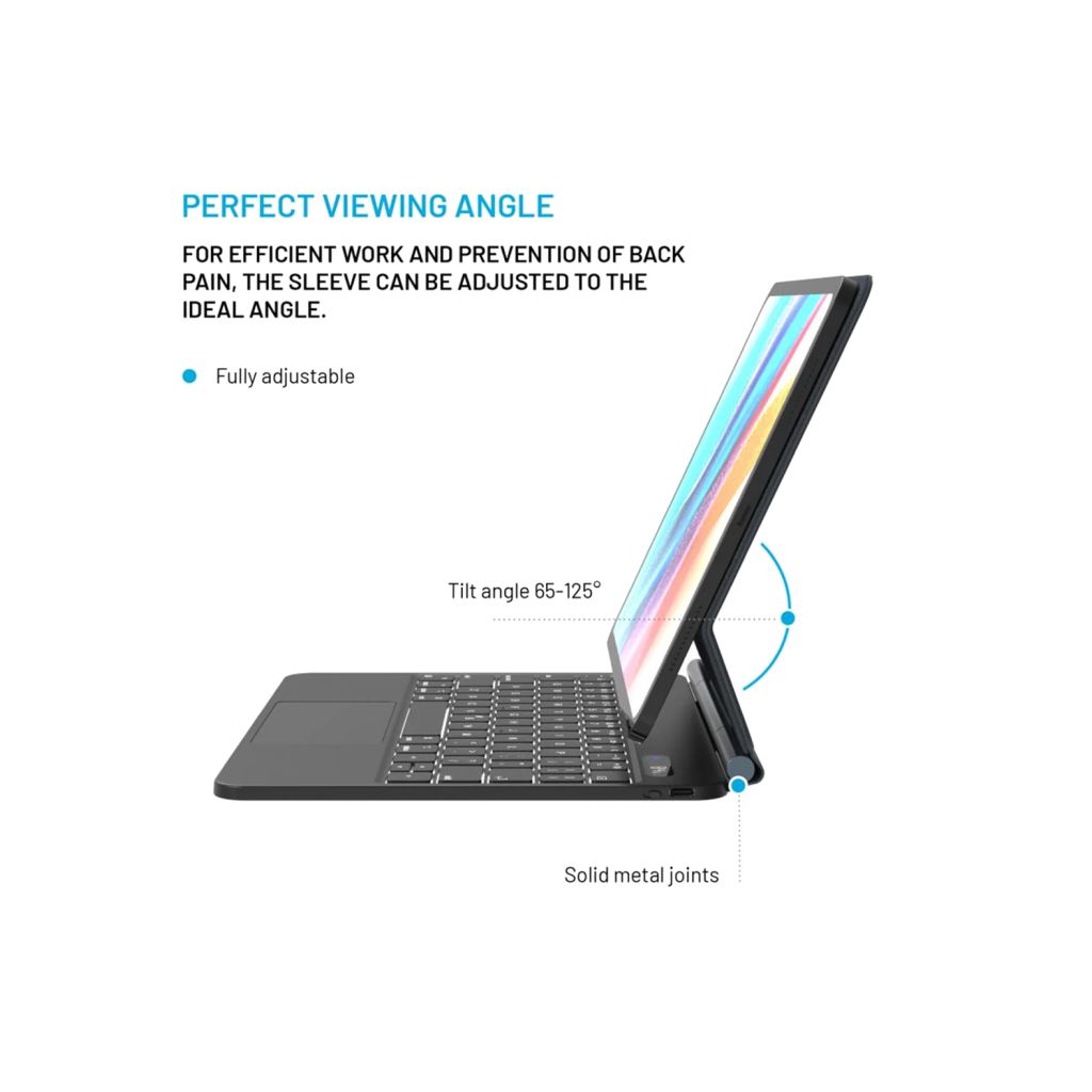 Fixed Typee QWERTY keyboard case iPad Pro 11 (2018-2022) / Air 4 (2020) / Air 5 (2022) / Air 11 inch (2025) M3 / (2024) M3 - Zwart