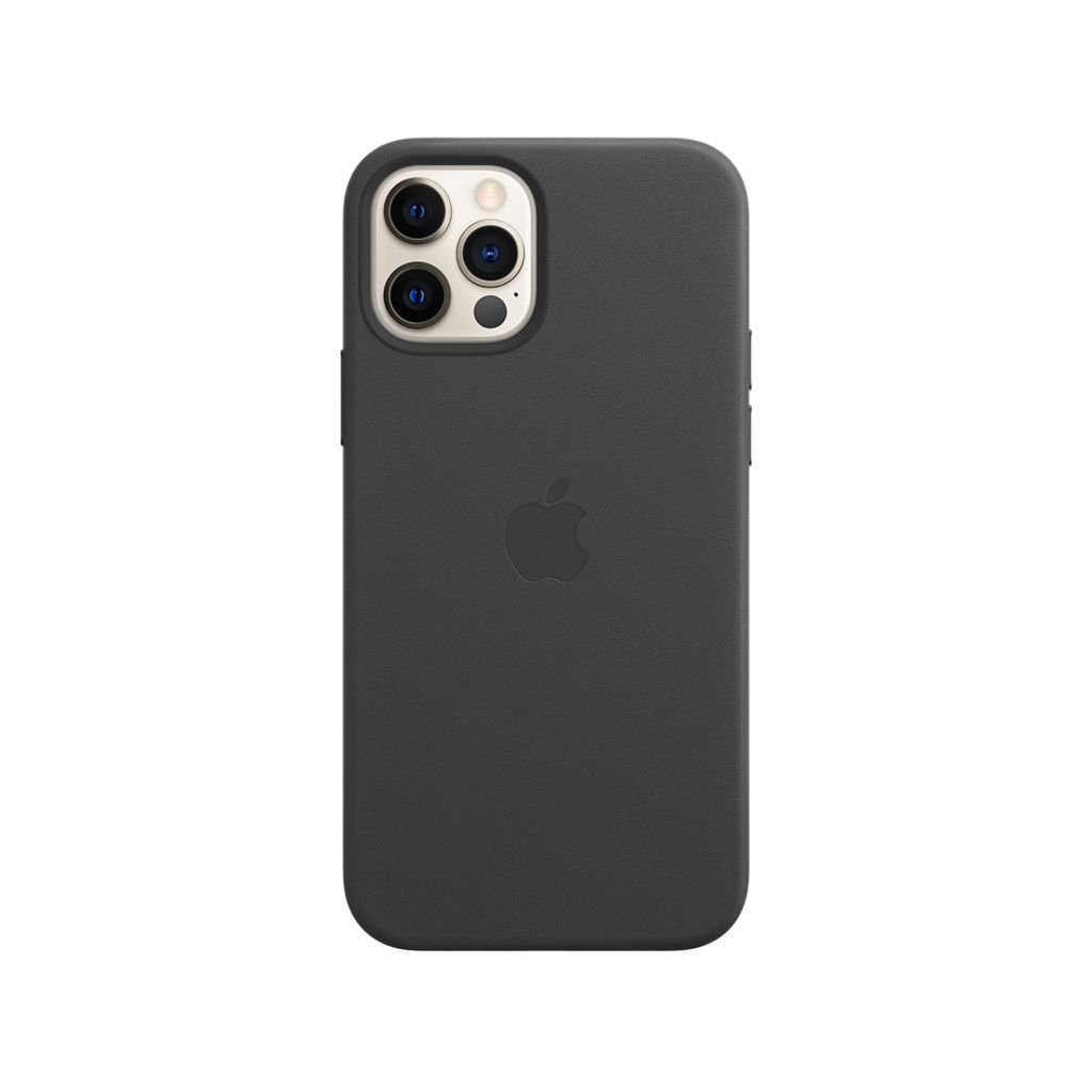 Leather Backcover MagSafe Apple iPhone 12 (Pro) - Black
