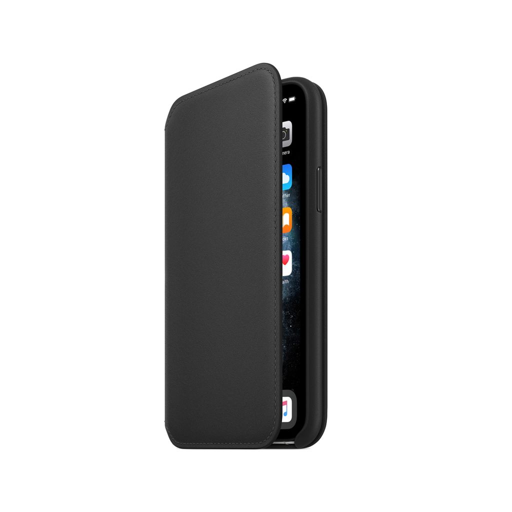Leather Folio Bookcase Apple iPhone 11 Pro - Black