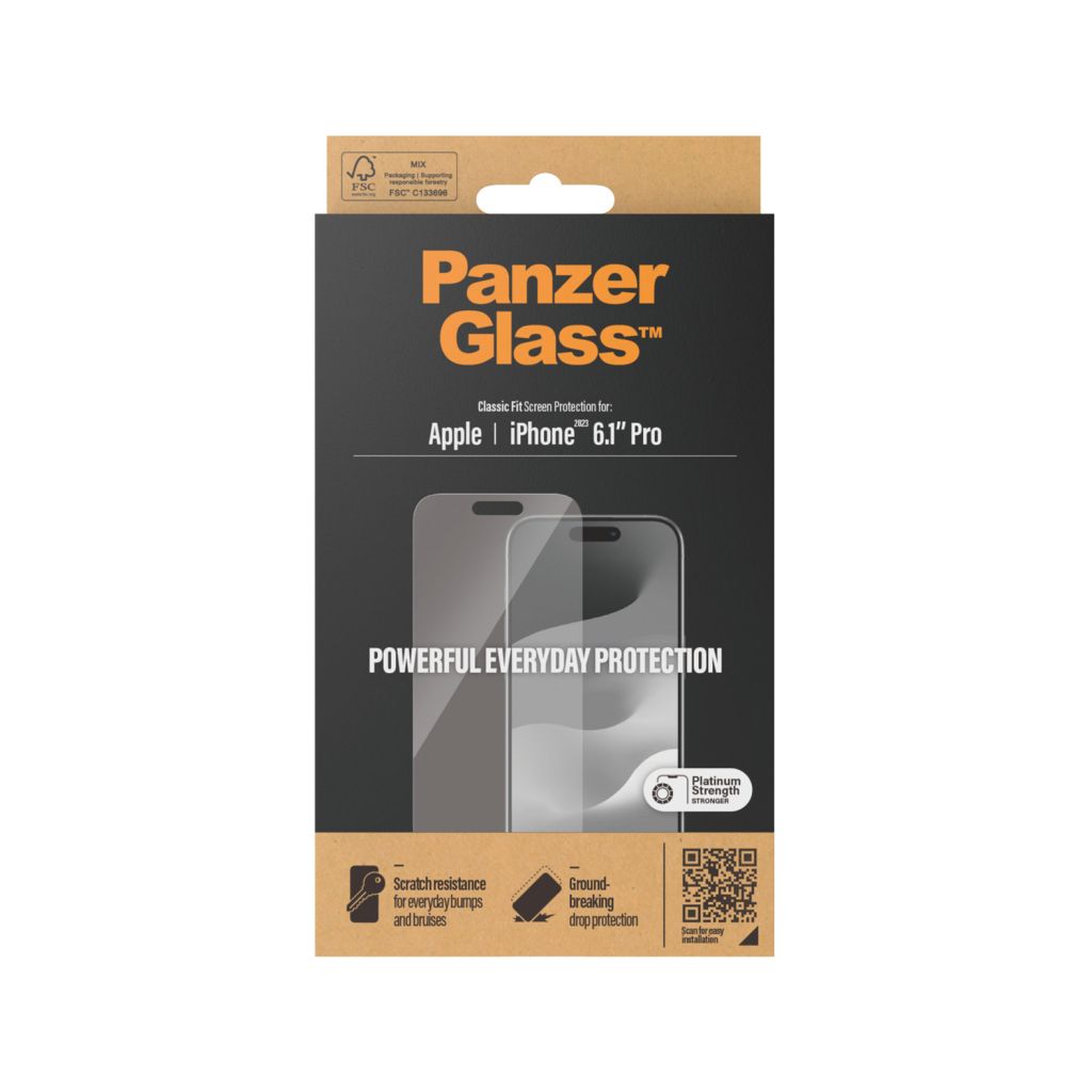 PanzerGlass Anti-Bacterial Screenprotector Apple iPhone 15 Pro