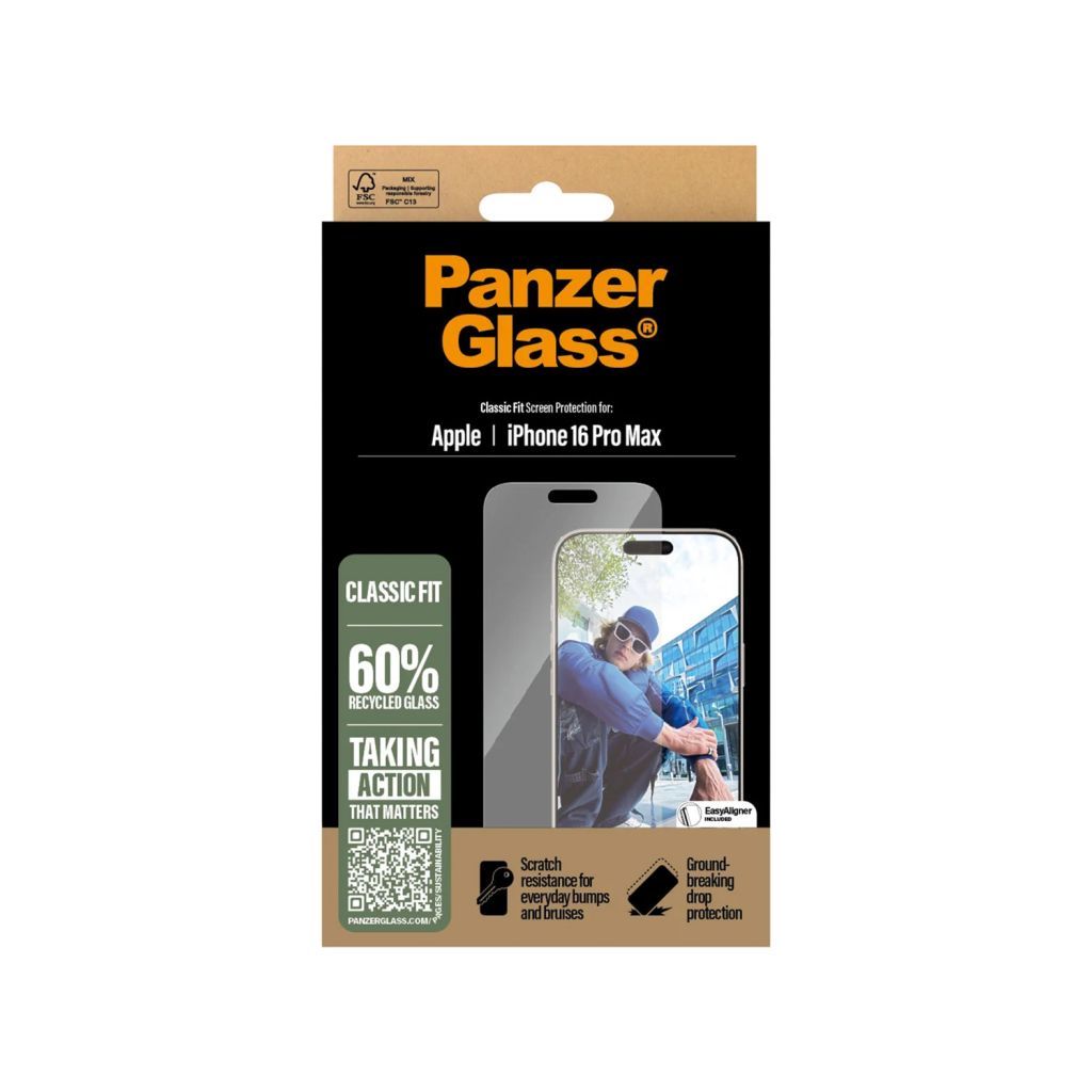 PanzerGlass Anti-Bacterial Screenprotector Apple iPhone 16 Pro Max