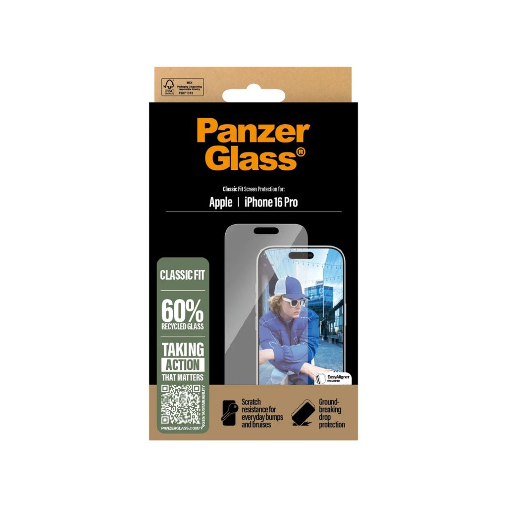 PanzerGlass Anti-Bacterial Screenprotector Apple iPhone 16 Pro