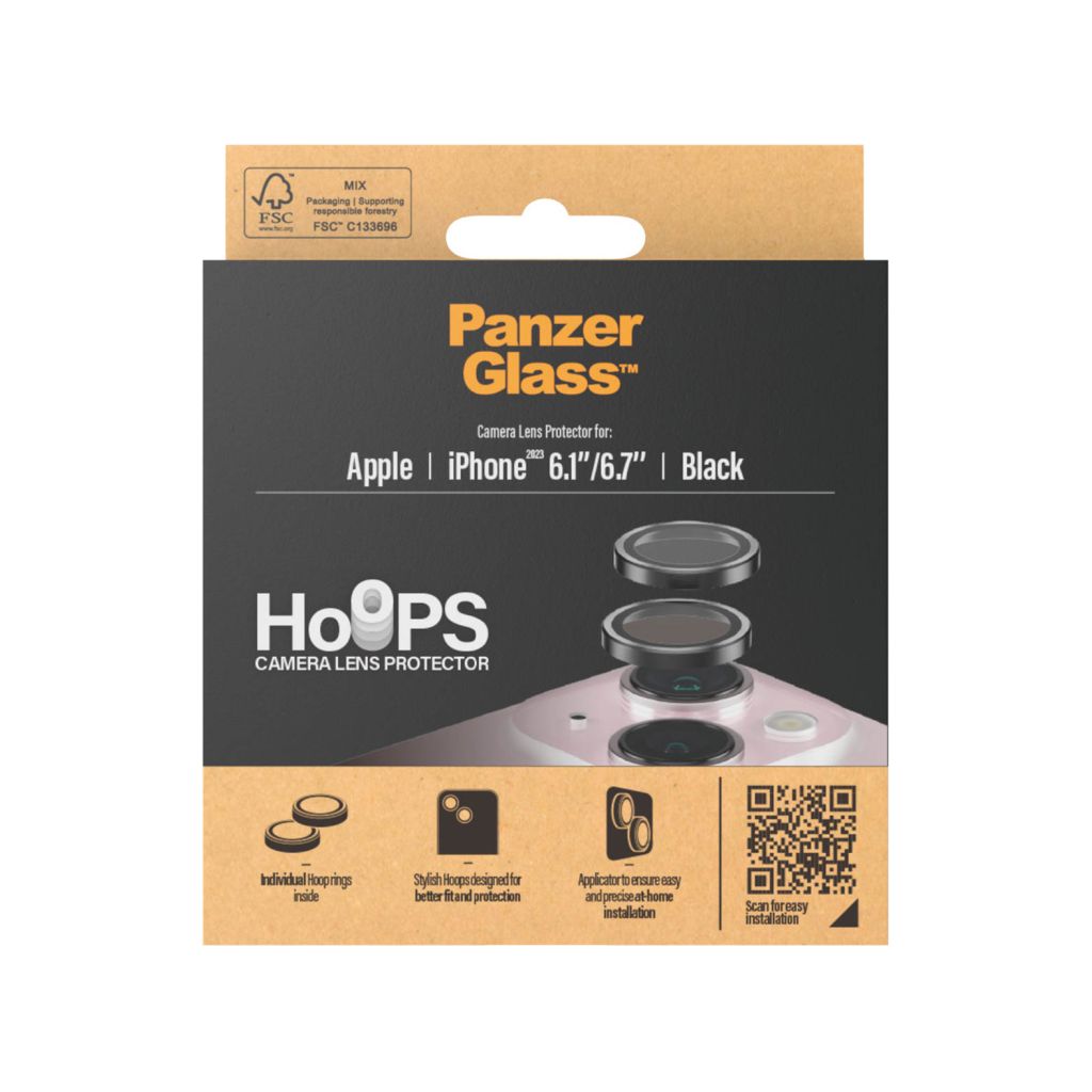 PanzerGlass Camera Protector Hoop Optic Rings Apple iPhone 15 / 15 Plus
