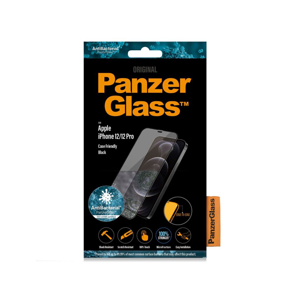 PanzerGlass Case Friendly Screenprotector Apple iPhone 12 (Pro) - Zwart