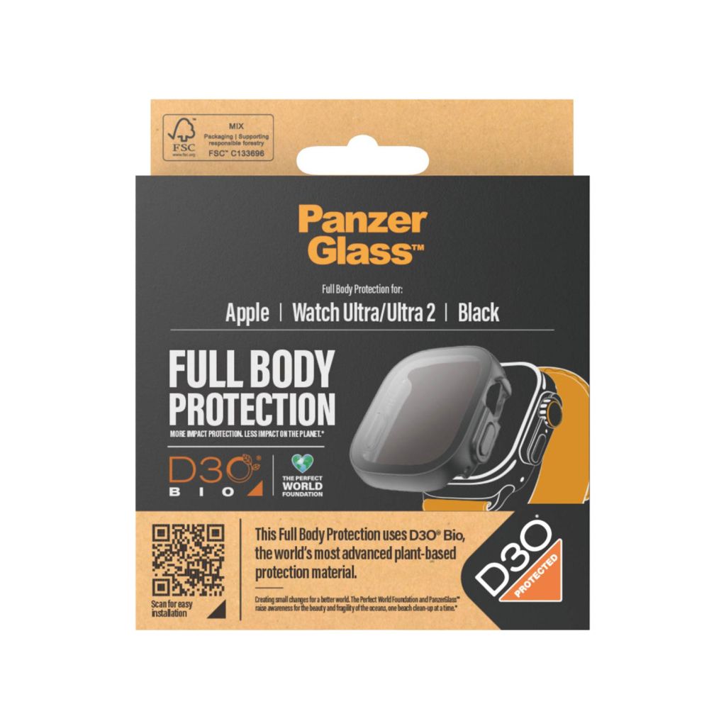 PanzerGlass Full Body Protection D3O® Bio Case Apple Watch Ultra (2) (49 mm) - Zwart