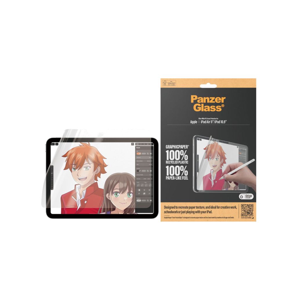 PanzerGlass GraphicPaper Ultra-Wide Fit Screenprotector Apple iPad Air 11 inch (2025) M3 / (2024) M2 / iPad 11 (2025) / iPad 10 (2022)