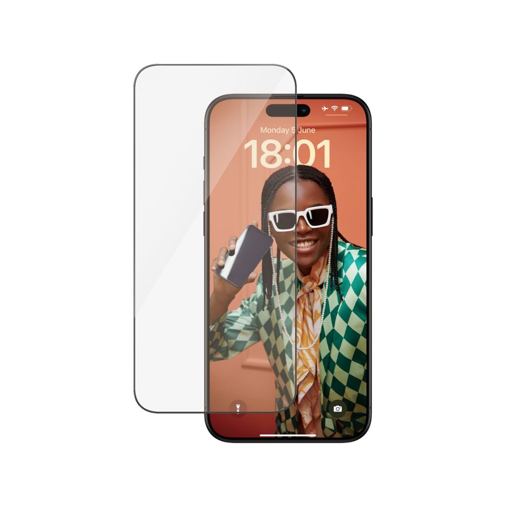PanzerGlass Ultra-Wide Fit Anti-Bacterial Screenprotector incl. applicator Apple iPhone 15 Pro Max