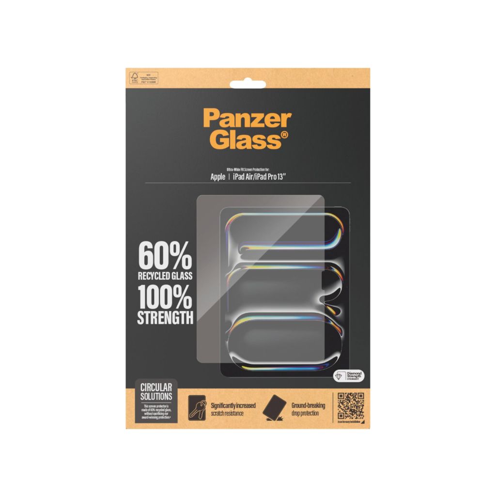 PanzerGlass Ultra Wide Fit Screenprotector Apple iPad Pro 13 (2024) M4 / Air 13 inch (2025) M3 / (2024) M2