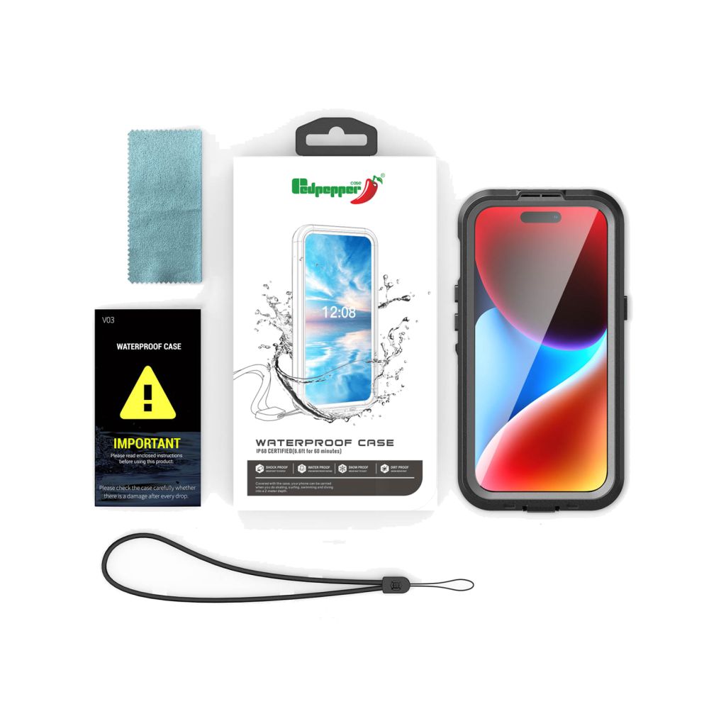 Redpepper Dot Plus Waterproof Backcover Apple iPhone 15 - Zwart