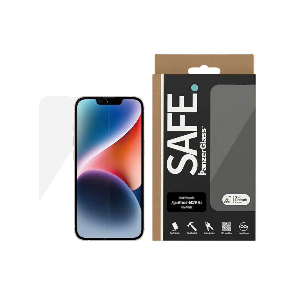 SAFE by PanzerGlass Ultra-Wide Fit Screenprotector Apple iPhone 14 / 13 / 13 Pro