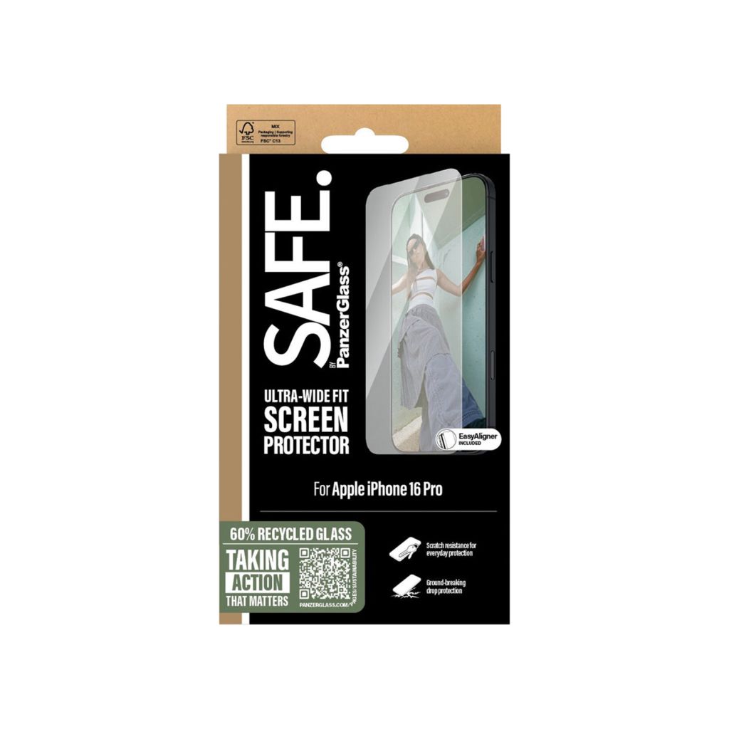 SAFE by PanzerGlass Ultra-Wide Fit Screenprotector Apple iPhone 16 Pro