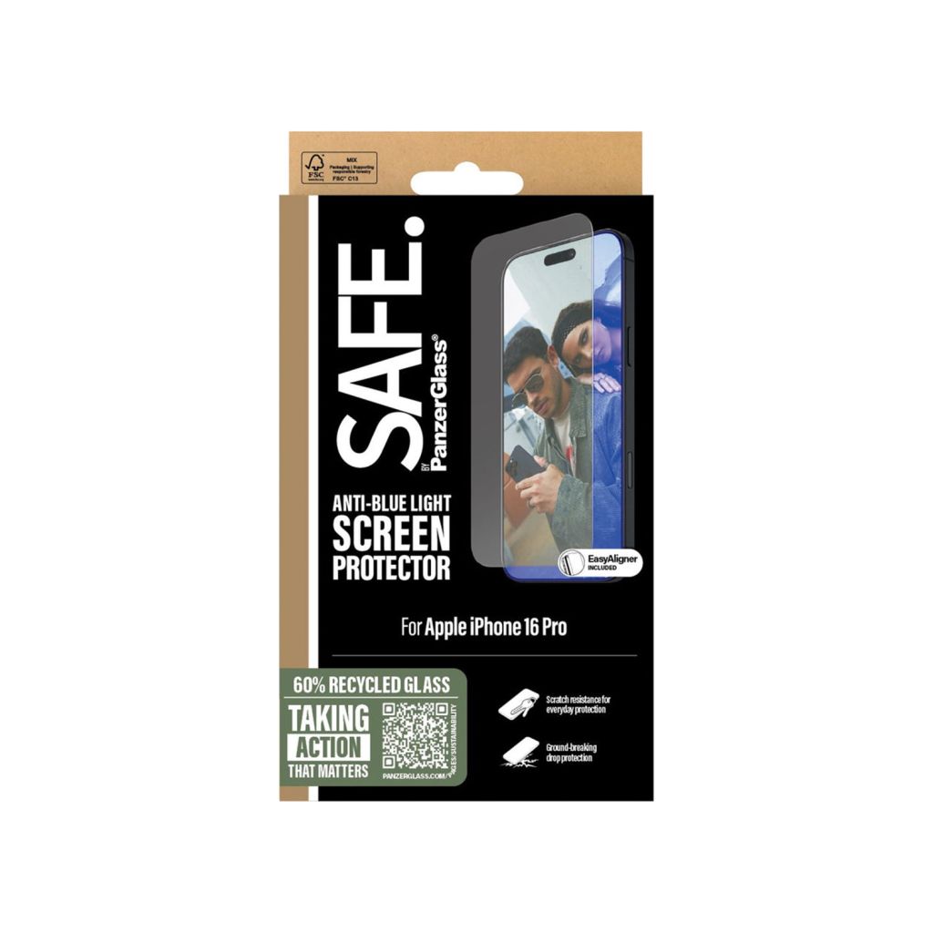 SAFE by PanzerGlass ﻿EyeScreenprotector Ultra Wide Fit met applicator Apple iPhone 16 Pro