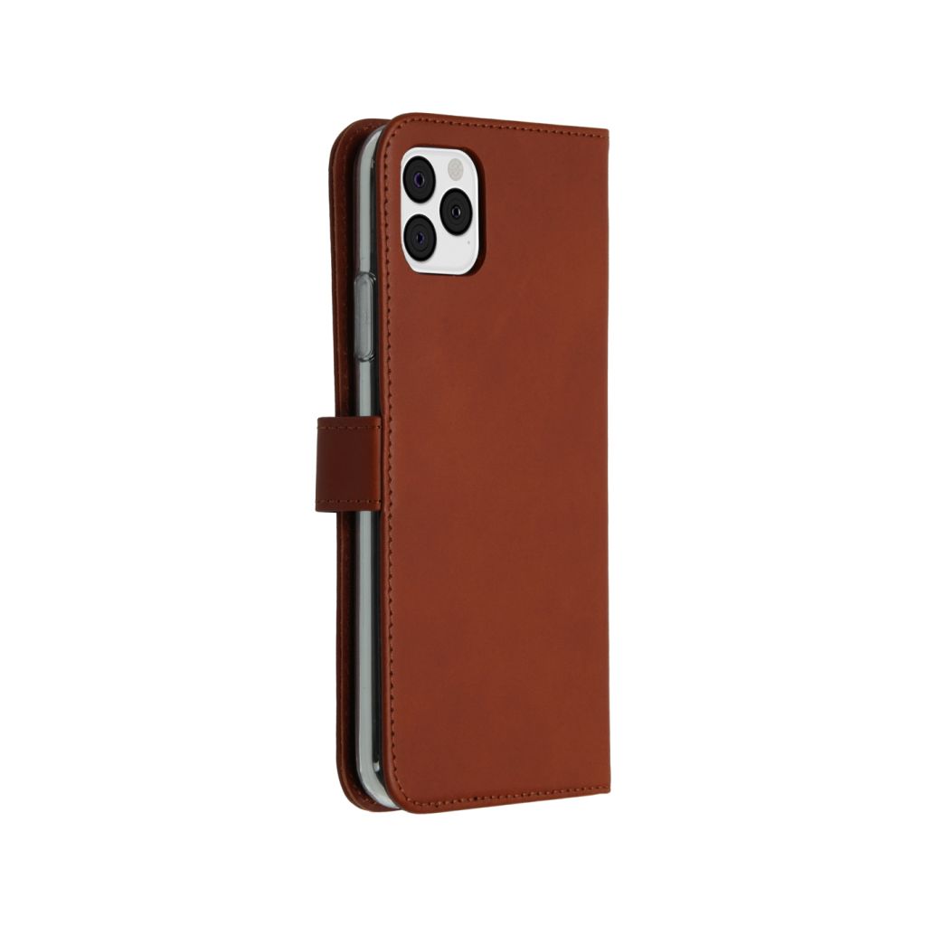 Selencia Echt Lederen Bookcase Apple iPhone 11 Pro Max - Lichtbruin