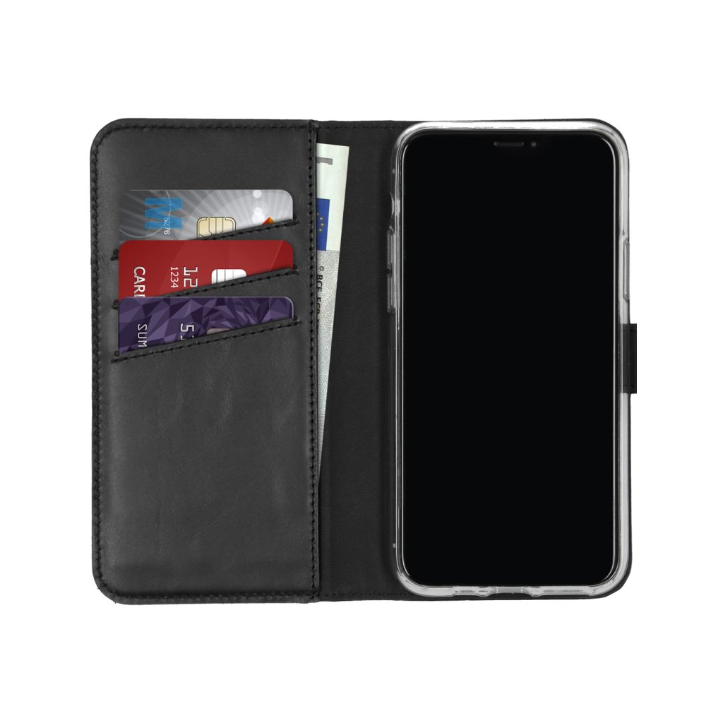 Selencia Echt Lederen Bookcase Apple iPhone 11 Pro - Zwart