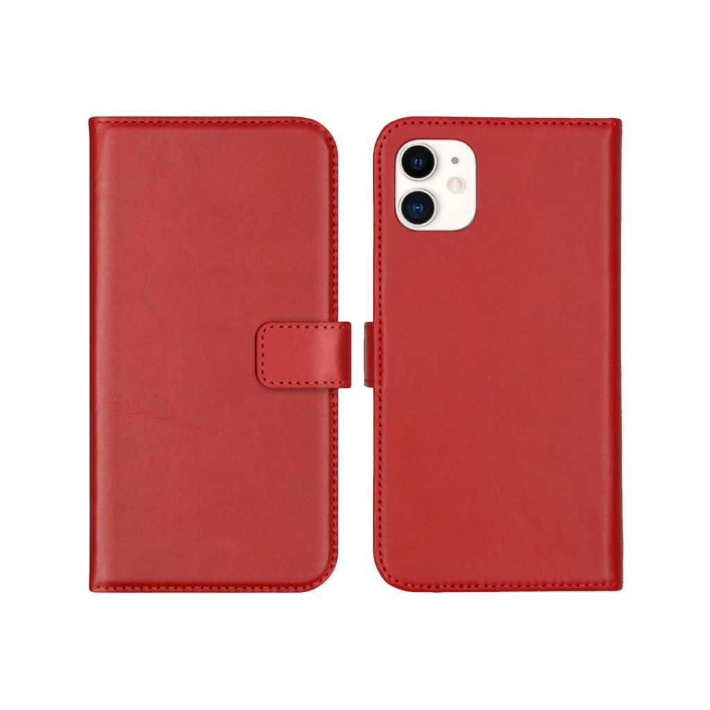 Selencia Echt Lederen Bookcase Apple iPhone 11 - Rood