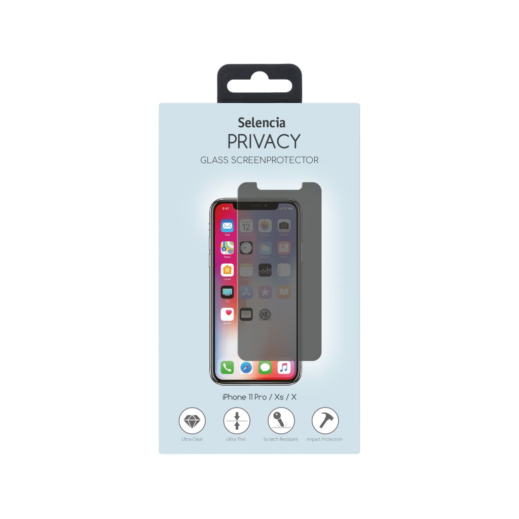 Selencia Gehard Glas Privacy Screenprotector Apple iPhone 11 Pro / Xs / X