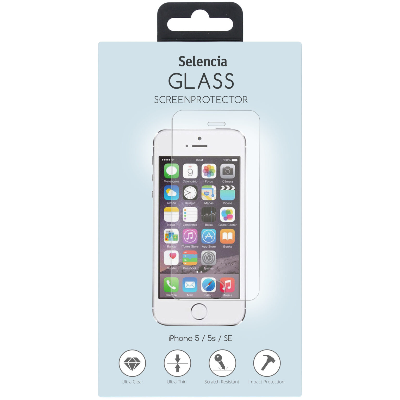 Selencia Gehard Glas Screenprotector Apple iPhone SE / 5 / 5s