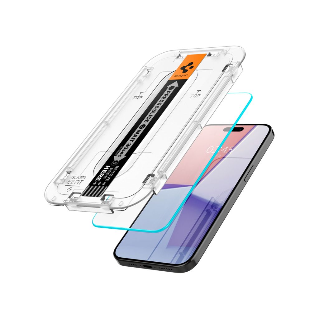 Spigen GLAStR EZ Fit Screenprotector + Applicator 2-pack Apple iPhone 15 Pro Max