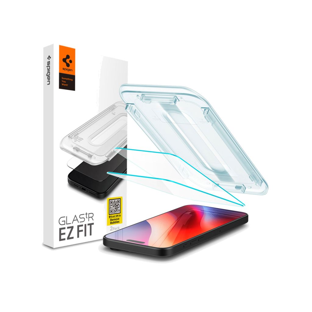 Spigen GLAStR EZ Fit Screenprotector + Applicator 2-pack Apple iPhone 16 Pro Max
