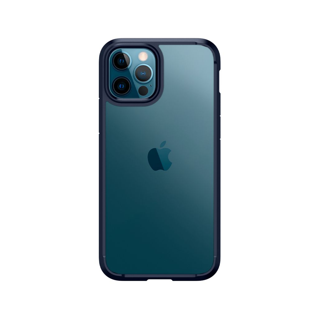 Spigen Ultra Hybrid Backcover Apple iPhone 12 (Pro) - Donkerblauw