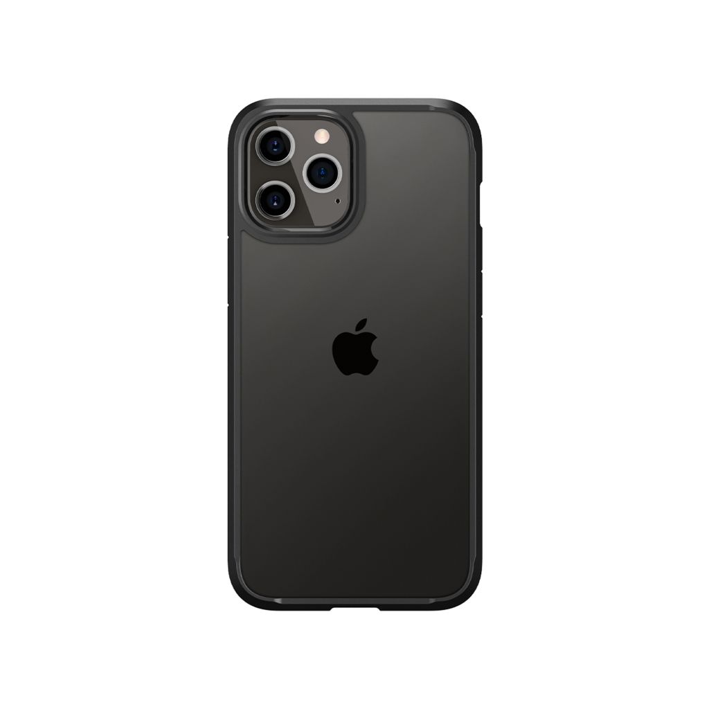 Spigen Ultra Hybrid Backcover Apple iPhone 12 (Pro) - Zwart