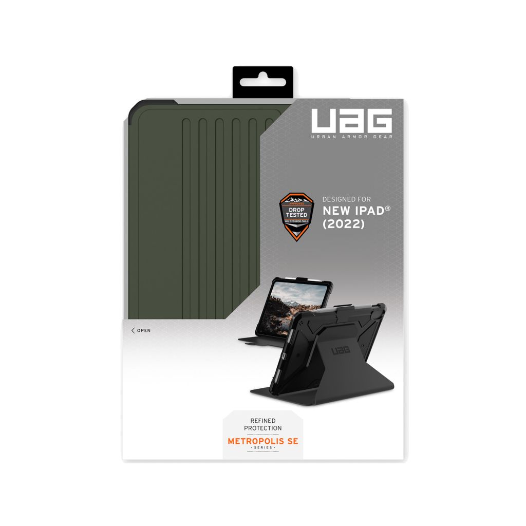 UAG Metropolis Bookcase Apple iPad 11 (2025) 11 inch / iPad 10 (2022) 10.9 inch - Groen