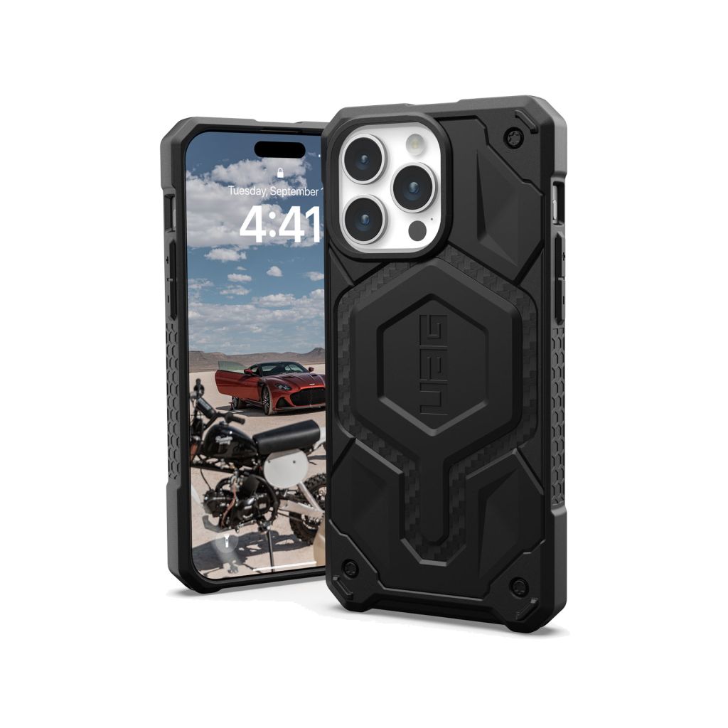 UAG Monarch Pro Backcover Apple iPhone 15 Pro Max - Carbon Fiber