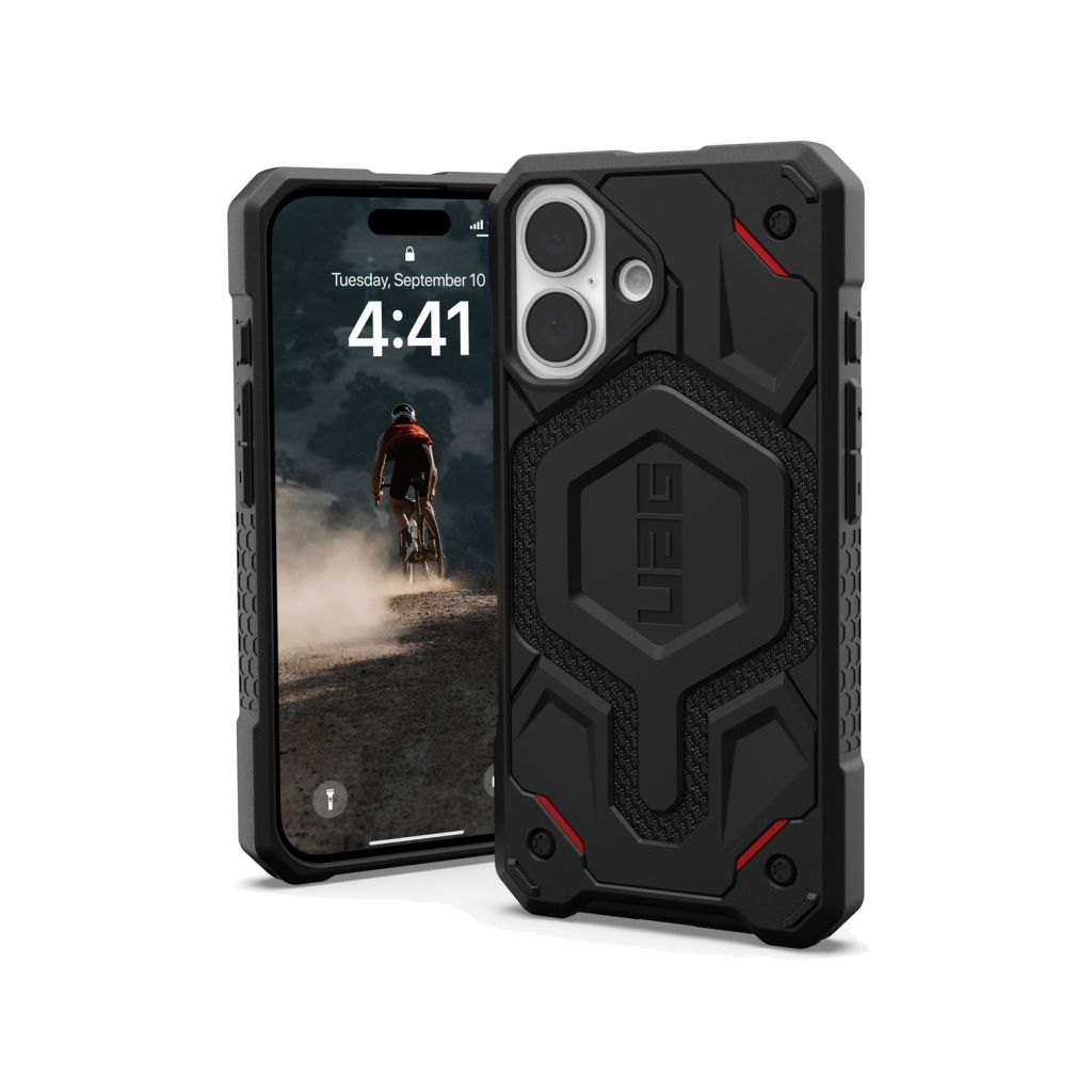 UAG Monarch Pro Backcover Apple iPhone 16 - Kevlar Black