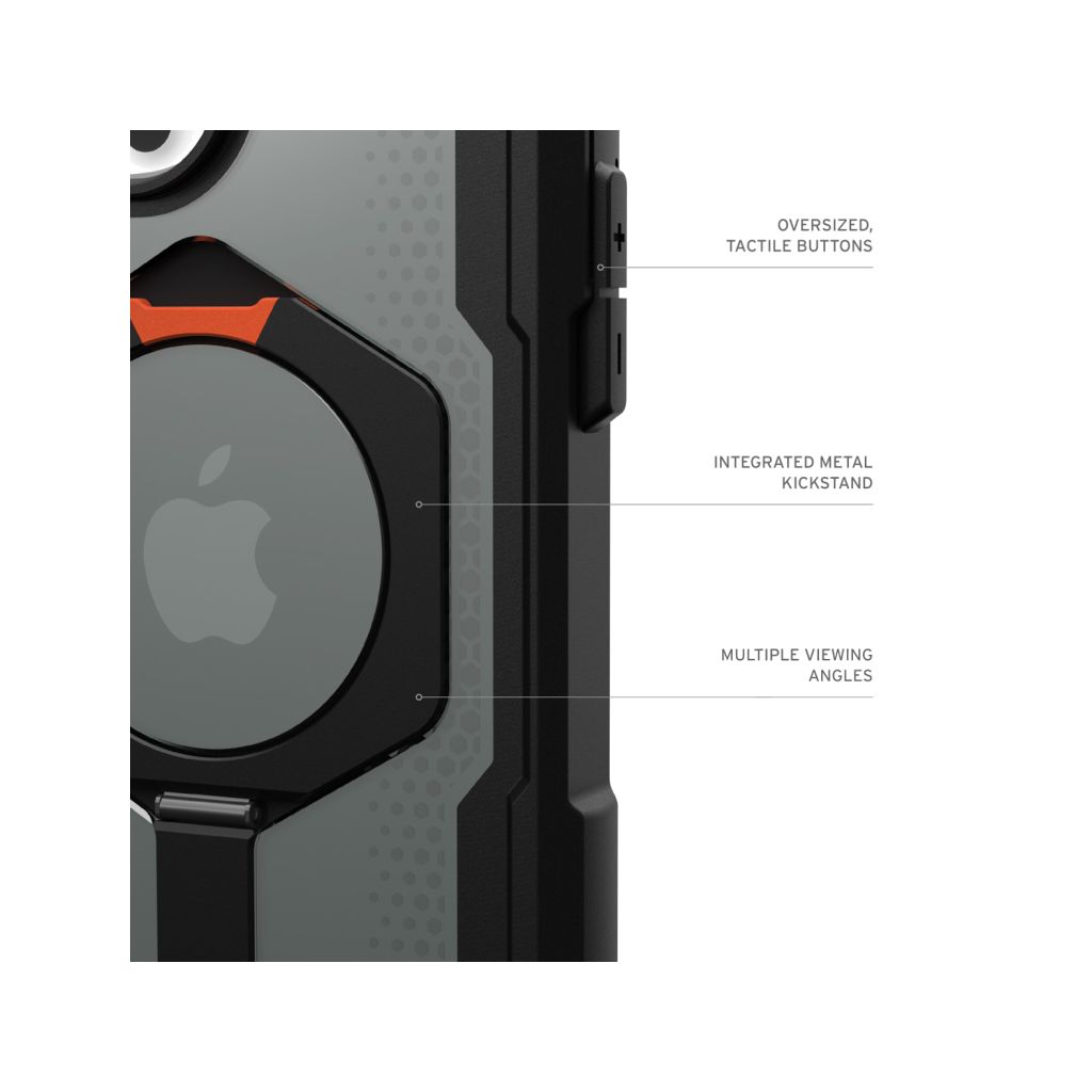 UAG Plasma XTE Backcover MagSafe Apple iPhone 16 Pro - Black / Orange