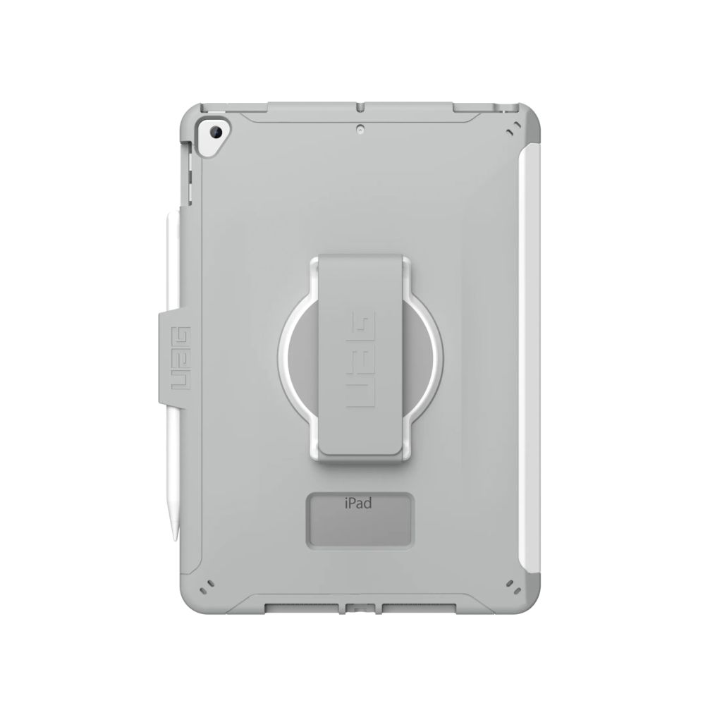 UAG Scout Healthcare backcover met strap Apple iPad 9 (2021) 10.2 inch / iPad 8 (2020) 10.2 inch / iPad 7 (2019) 10.2 inch - Wit / Grijs