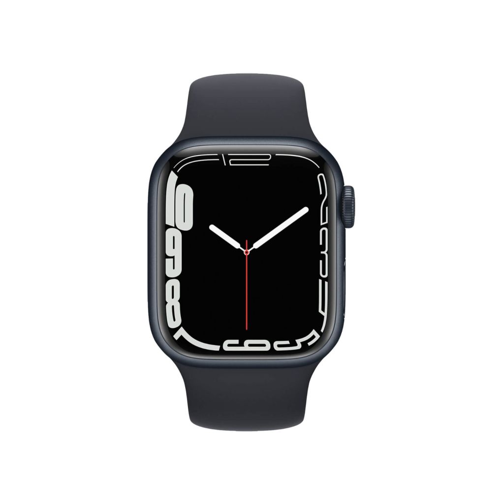Apple Watch Series 7 45mm RVS Black Wifi + 4G Black Sport Band - C-grade